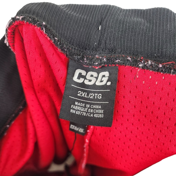 CSG Mens 2XL Basketball Shorts Pockets Pull On Tie Waist Drawstring Thick Waist - Picture 4 of 7